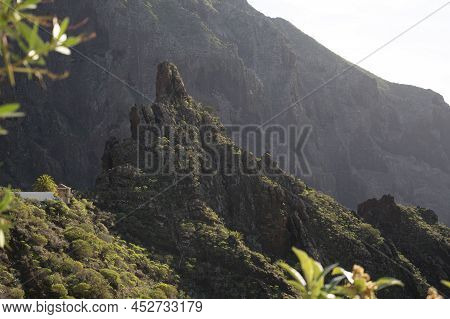 Mountains Range In Rural De Teno Park Near Isolated Village Masca On Tenerife, Canary Islands, Spain