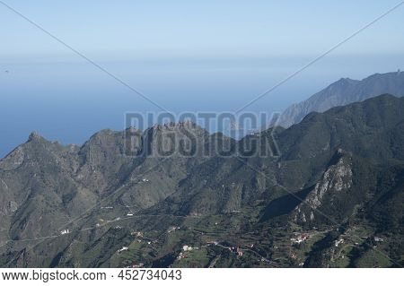 Panoramic View On Green Mountains Of Anaga National Park, North Of Tenerife, Canary Islands, Spain