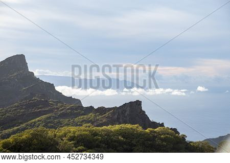 Mountains Range In Rural De Teno Park Near Isolated Village Masca On Tenerife And La Gomera Island O