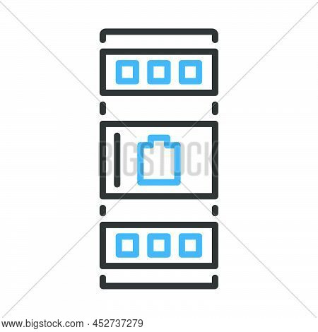 Server Rack Icon. Editable Bold Outline With Color Fill Design. Vector Illustration.