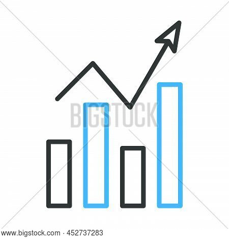 Analytics Chart Icon. Editable Bold Outline With Color Fill Design. Vector Illustration.
