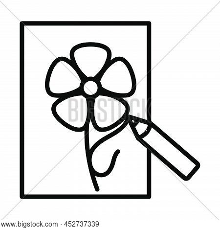 Sketch With Pencil Icon. Bold Outline Design With Editable Stroke Width. Vector Illustration.