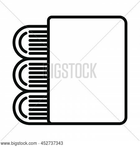 Stack Of Books Icon. Bold Outline Design With Editable Stroke Width. Vector Illustration.