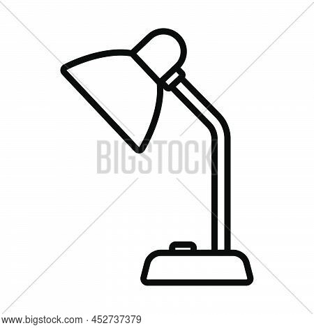 Lamp Icon. Bold Outline Design With Editable Stroke Width. Vector Illustration.
