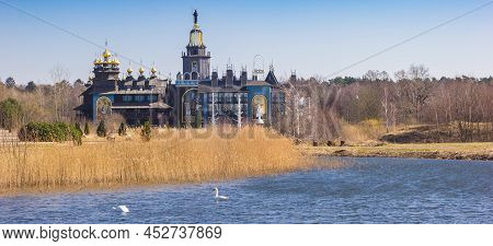 Gifhorn, Germany - March 20, 2022: Panorama In Front Of The Historic Bell Palace In Gifhorn, Germany