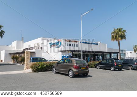 Kissonerga, Cyprus - April 2, 2022: Sunset Bay, Gift Shop And Minimarket.