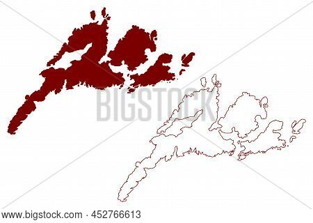 Housay Island (united Kingdom Of Great Britain And Northern Ireland, Scotland, Shetland Islands) Map