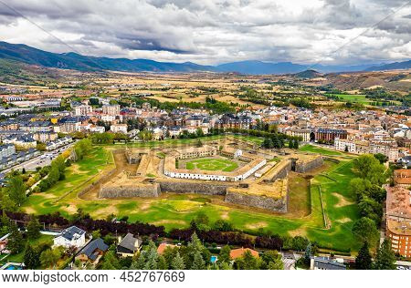 Aerial View Jaca Citadel In Huesca, Spain