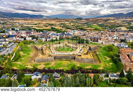 Aerial View Jaca Citadel In Huesca, Spain