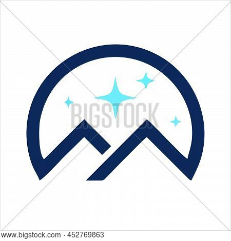 Mountain Icon Design Isolated Flat. Mountain Icon Simple Sign, Mountain Icon Vector Design Illustrat