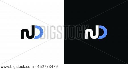 Unique And Modern Nd Initials Logo Design