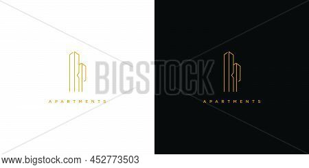 Unique And Modern Rp Initials Apartment Logo Design
