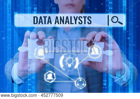 Text Caption Presenting Data Analysts. Concept Meaning Programmer Design And Create Report Identifie