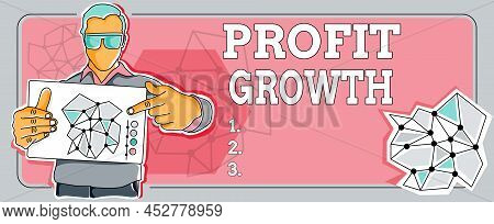 Inspiration Showing Sign Profit Growth. Word Written On Objectives Interrelation Of Overall Sales Ma