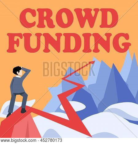 Conceptual Caption Crowd Funding. Business Overview Fundraising Kickstarter Startup Pledge Platform 