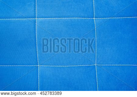 Blue Fabric Backgroundbackground Of Blue Fabric With Stitching