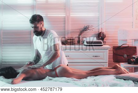 Beauty Salon And Spa. Valentines Spa Massage. Satisfaction And Pleasure. Hedonism And Body Pleasures