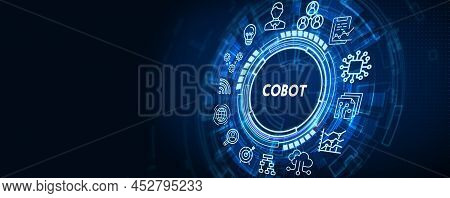 Industrial Automation Technology Concept. Collaborative Robot, Cobot. 3d Illustration