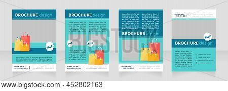 Luxury Beauty Products Sales Blank Brochure Design. Template Set With Copy Space For Text. Premade C
