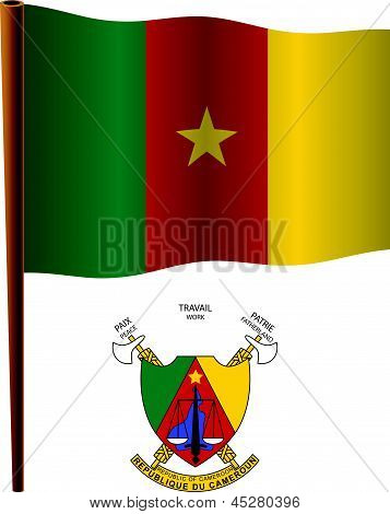 Bandeira ondulada de Camarões