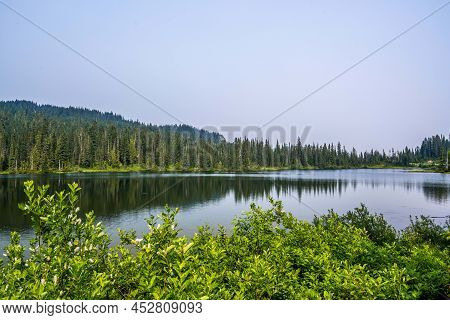 An Overlooking Landscape View Of Mt Rainer Np, Washington