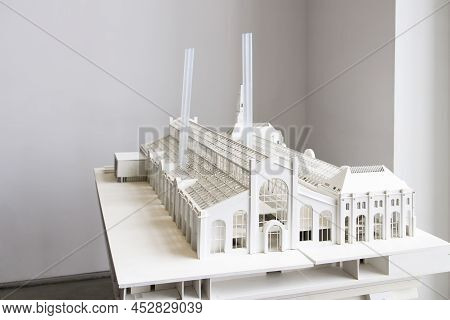 Moscow, Russia - 12 April 2022, Plastic Model Ges2 Also Known As Mges-2 And Tramvaynaya Is A Decommi