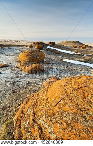 Red Rock Coulee In Southern Alberta, Canada