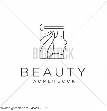 Beauty Book Logo Guide Design Inspiration. Book People Face Logo Stock Vector Illustration Of Beauty