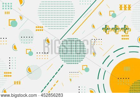 Abstract Yellow Geometric Background Of Gradient. Yellow Green Geometric Background Vector. Green Ye