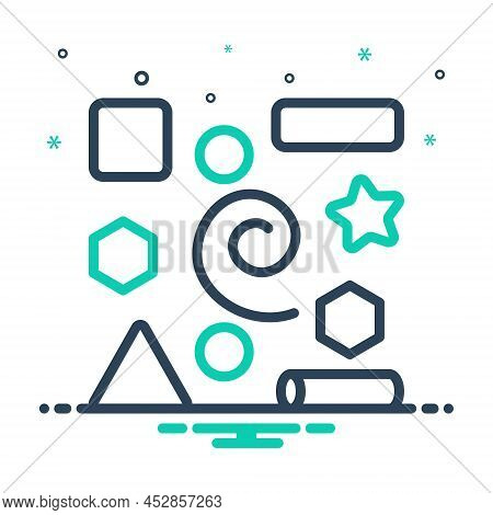 Mix Icon For Elements Inwardness Geometric Mathe-matics Part Piece Graphic Shape
