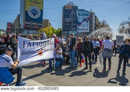April 13, 2022, Belgrade Serbia, Protests To The Transition To Electronic Fiscalization And The New 