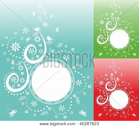 Kaart voor gefeliciteerd met een lente-achtergrond