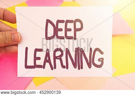 Text Caption Presenting Deep Learning. Word Written On Hierarchical Abstractions Artificial Intellig