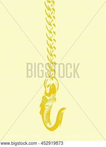 Sketch Of Traditional Metal Oil Lamp Outline Editable Illustration
