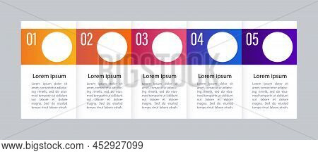 Everyday Activities Infographic Chart Design Template. Abstract Infochart With Copy Space. 5 Steps I