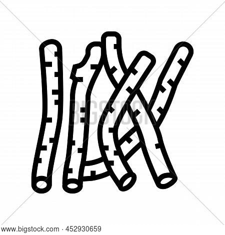 Licorice Plant Line Icon Vector. Licorice Plant Sign. Isolated Contour Symbol Black Illustration