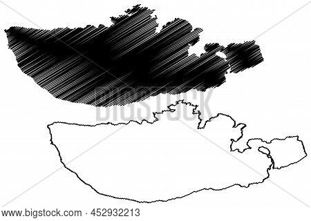Sula Island (kingdom Of Norway) Map Vector Illustration, Scribble Sketch Sula Map