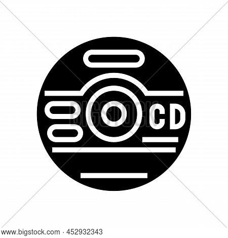 Cd Compact Disc Glyph Icon Vector. Cd Compact Disc Sign. Isolated Contour Symbol Black Illustration