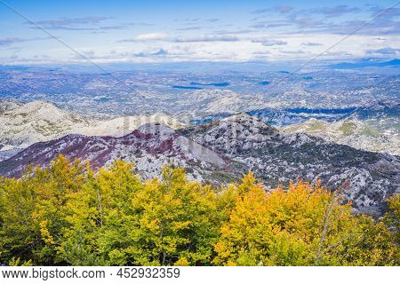 Summer Mountain Landscape At National Park Lovcen, Montenegro. Sunny Summer Day
