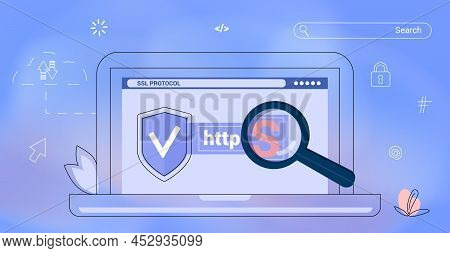 Https Protected Connection Secure Protocol Security Communication Online Networks Safe Browsing Inte