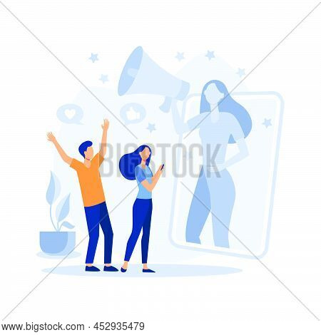 Refferal Program Illustration Exclusive Design Inspiration Flat Vector