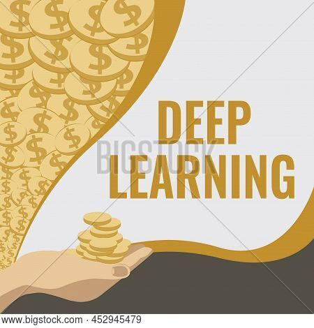 Hand Writing Sign Deep Learning. Word Written On Hierarchical Abstractions Artificial Intelligence A