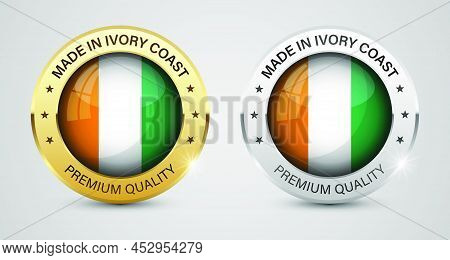 Made In Ivorycoast Graphics And Labels Set. Some Elements Of Impact For The Use You Want To Make Of 