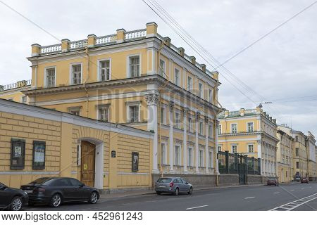 Saint Petersburg, Russia - August 21, 2021: The Mansion Of The Classic Of Russian Poetry Gavriil Rom