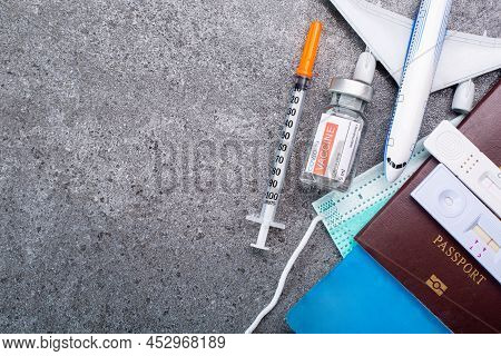 Rapid Test With Nasal And Saliva Antigen Test Kit For Quick Test Before Take Your Flight.