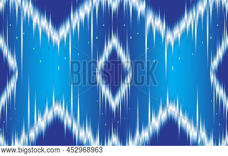 Ikat Tribal Seamless Pattern. Ethnic Aztec Fabric Carpet Mandala Ornament Native Boho Chevron Textil