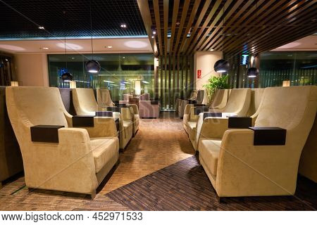 SINGAPORE - CIRCA JANUARY, 2020: interior shot of Dnata Lounge in Singapore Changi Airport.