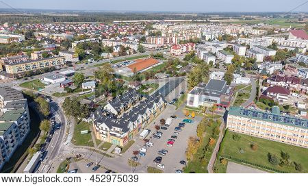 Zambrow, Poland - October 5, 2021: Aerial View On Zambrow.
