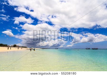 Tropical Beach With Resort