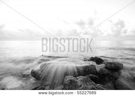 Black and white beach photos
